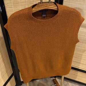 Christian Siriano Rust-Brown Knit Vest